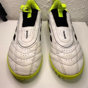 adidas Kids White and Neon Green Sneakers